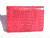  1990's-2000's PINK Ladies HORNBACK Crocodile Skin Wallet 