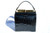  1950's-60's Jet Black Structured ALLIGATOR Skin Handbag - Unique Clasp 