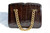  BELLESTONE 1950's-60's Chocolate Brown Alligator Skin Handbag 