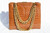  FINESSE 1950's-60's Butterscotch CROCODILE Belly Skin Shoulder Bag 