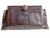  Outstanding 14" 1940's Chocolate DECO Style ALLIGATOR Skin CLUTCH 