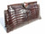  Outstanding 14" 1940's Chocolate DECO Style ALLIGATOR Skin CLUTCH 