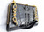  Stunning BLACK 1940's HORNBACK Crocodile Skin CLUTCH Shoulder Bag 