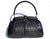  Fabulous Deco Style JET BLACK 1950's-60's  Double Hornback CROCODILE Handbag 