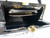  Ample JET BLACK 1950's-60's Hornback CROCODILE Handbag 