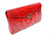  CHERRY RED 1990's-2000's Glossy Crocodile Belly Skin Shoulder Bag CLUTCH - Tags! 