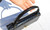  1980's JET BLACK CROCODILE Belly Skin Handbag - ITALY 
