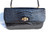  1980's JET BLACK CROCODILE Belly Skin Handbag - ITALY 