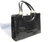  Classic MANON 1950's-60's Black Alligator Skin Shoulder Handbag 