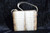  WHITE & TAN 1980's-90's CROCODILE Belly Skin Shoulder Bag 