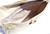  Dark CREAM Tan Sand 1990's Crocodile Belly Skin Shoulder Bag - Leder Locher - IRV 