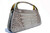  RARE! Large 15" GRAY 1970's-80's CROCODILE Skin Handbag Clutch Bag 