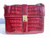  BURGUNDY 1980's CROCODILE Skin Shoulder Bag 