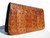  LARGE 14" 1950's-60's Light Brown ALLIGATOR Skin CLUTCH 