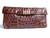  Lovely 1940's Chocolate DECO Style ALLIGATOR Skin CLUTCH 