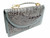  Versatile SLATE GRAY 1980's Crocodile Skin CLUTCH Shoulder Bag 