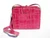  Unique 1990's HOT PINK Patchwork CROCODILE Skin CROSS Body Bag 