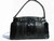  Awesome JET BLACK 1950's-60's HORNBACK Crocodile Handbag 