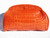  XL 14 x 10 ORANGE 1990's Crocodile Belly Skin CLUTCH Shoulder Bag - ITALY 
