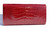  1990's RED Alligator Belly Skin Clutch Shoulder Bag - LAI 
