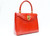 TOMATO RED CROCODILE Belly Skin Handbag SATCHEL - VASADINA - ITALY 