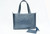  1990's-2000's DENIM BLUE Crocodile Belly Skin Tote Satchel Bag 
