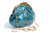  1980's-90's TEAL Blue PYTHON Snake Skin Clutch Shoulder Bag 