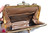  Cocoa BROWN 1990's Crocodile Skin Cross Body Shoulder Bag - IRV 