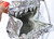  Jeweled 1970's-80's SILVER Python Snake Skin CROSS Body Shoulder Bag 