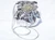  Jeweled 1970's-80's SILVER Python Snake Skin CROSS Body Shoulder Bag 