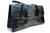  1980's-90's XL 14" Jet BLACK Hornback Crocodile Skin Shoulder Bag 