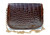  Chocolate Brown 1950's-60's ALLIGATOR Skin Shoulder CROSS BODY Bag 