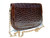  Chocolate Brown 1950's-60's ALLIGATOR Skin Shoulder CROSS BODY Bag 