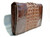  Dramatic 1930's-40's Brown HORNBACK Alligator Skin Clutch Bag 