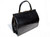  XL 13" x 10" 1960's Jet Black ALLIGATOR Belly Skin Handbag SATCHEL Bag 