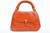  BURNT ORANGE 1950's-60's LUCILLE DE PARIS Alligator Belly Skin Handbag 
