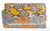  1980's Yellow, Orange & Blue Python Snake Skin Clutch Shoulder Bag 