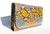  1980's Yellow, Orange & Blue Python Snake Skin Clutch Shoulder Bag 
