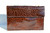  BELLESTONE 1950's-60's Chocolate Brown Turtle Skin Shoulder Bag w/Matching Cuff! 