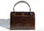  FINESSE 1950's-60's Dark Chocolate Brown ALLIGATOR Belly Skin Handbag 