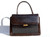  1950's-60's Dark Chocolate Brown ALLIGATOR Belly Skin Handbag 