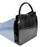  TALL 1950's-60's Jet  Black ALLIGATOR Belly Skin Handbag 