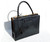  XXL Stunning 1960's MORABITO Paris Jet Black CROCODILE Porosus Skin Bag - with KEY! 