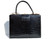  XXL Stunning 1960's MORABITO Paris Jet Black CROCODILE Porosus Skin Bag - with KEY! 