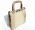  MODELL ROYAL 1960's Cream, Taupe & Brown CROCODILE Belly Skin Locking Handbag - SILVER 