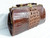Gorgeous 1930's-40's Victorian Style Warm Brown Hornback Alligator Skin Handbag   Gorgeous 1930's-40's Victorian Style Warm Brown Hornback Alligator Skin Handbag