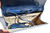  ELECTRIC BLUE 1970's-80's PYTHON Snake Skin Clutch Shoulder Bag 