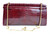  1980's Burgundy RED Crocodile Belly Skin Clutch Shoulder Bag 