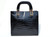  Gorgeous 1990's-2000's LANA MARKS Jet Black Alligator Belly Skin Handbag - Tortoise Handles 