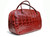  GIANT 17 x 11 TARDINI Distressed Burgundy RED ALLIGATOR Skin Travel Overnight Bag 